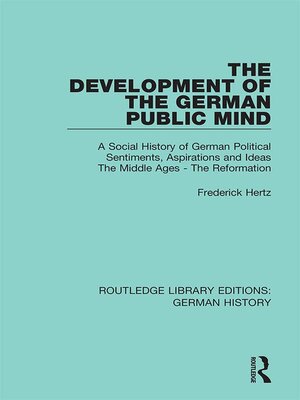 cover image of The Development of the German Public Mind
